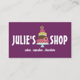 Carte De Visite Gâteaux Cupcakes Fait Maison Entreprise de Traiteu
