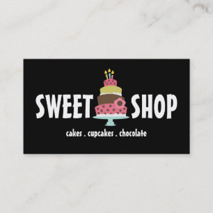 Carte De Visite Gâteaux Cupcakes Fruitiers Rose Mignon Traiteur Bo