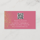 Carte De Visite Gâteaux Cupcakes Pailletés Code-Barres de la Boula (Dos)