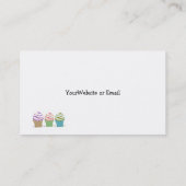 Carte De Visite Gâteaux Cupcakes Tourbillons (Dos)