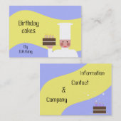 Carte De Visite Gâteaux d'anniversaire par B.A.King (Devant / Derrière)