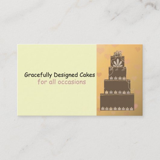 Carte De Visite Gâteaux de créateurs (Devant)