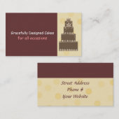 Carte De Visite Gâteaux de créateurs/Cuisson (Devant / Derrière)