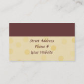 Carte De Visite Gâteaux de créateurs/Cuisson (Dos)