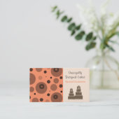Carte De Visite Gâteaux de designer abstraits orange et marron (Debout devant)