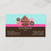 Carte De Visite Gâteaux de gâteau au chocolat, pâtisseries, biscui (Dos)