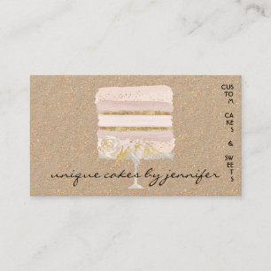 Carte De Visite Gâteaux de Mariage Ivory Boulangerie Pâtisserie Fl