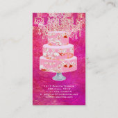 Carte De Visite gâteaux de mariage PixDezines/effets aquarelle (Dos)