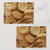 Carte De Visite Gâteaux de riz soufflé ~ Sucres asiatiques Dessert (Devant / Derrière)