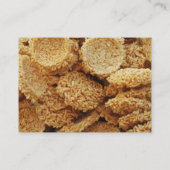 Carte De Visite Gâteaux de riz soufflé ~ Sucres asiatiques Dessert (Dos)