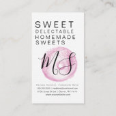 Carte De Visite Gâteaux décoratifs sucrés Donuts Aquarelle B (Dos)
