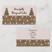 Carte De Visite Gâteaux design et petits points (Devant / Derrière)