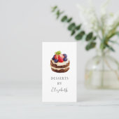Carte De Visite Gâteaux Desserts Pâtisseries Restauration (Debout devant)