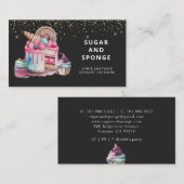 Carte De Visite Gâteaux Et Desserts Pâtisserie Chef Baker Aquarell (Devant / Derrière)