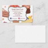 Carte De Visite Gâteaux et gâteaux (Devant / Derrière)