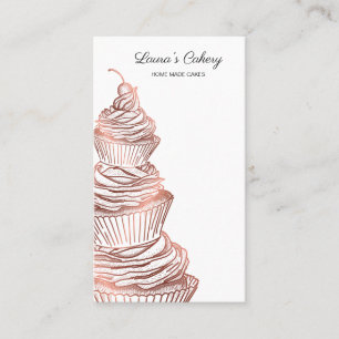 Carte De Visite Gâteaux et sucreries Cupcake Boulangerie à la tire
