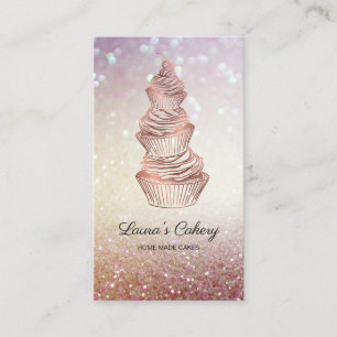 Carte De Visite Gâteaux et sucreries Cupcake Boulangerie à la tire