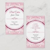 Carte De Visite gâteaux, gâteaux 3D faits main, pâtisseries (Devant / Derrière)