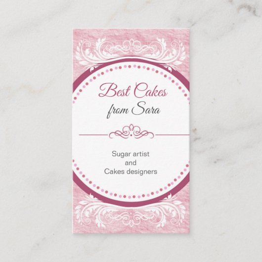 Carte De Visite gâteaux, gâteaux 3D faits main, pâtisseries (Devant)