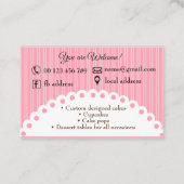 Carte De Visite Gâteaux. Gâteaux faits main, 3 gâteaux de D (Dos)