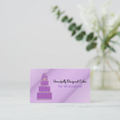 Carte De Visite Gâteaux/Pâtisseries de créateurs violets (Debout devant)