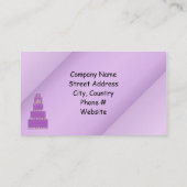 Carte De Visite Gâteaux/Pâtisseries de créateurs violets (Dos)