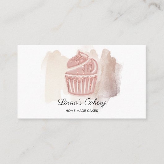 Carte De Visite Gâteaux & sucreries Cupcake Accueil Boulangerie Cu (Devant)