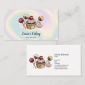 Carte De Visite Gâteaux & sucreries Cupcake Boulangerie holographi (Devant / Derrière)