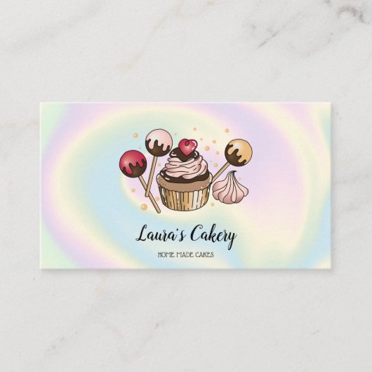 Carte De Visite Gâteaux & sucreries Cupcake Boulangerie holographi (Devant)