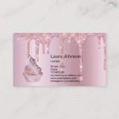 Carte De Visite Gâteaux & sucreries Cupcake Boulangerie Rose à gou (Dos)