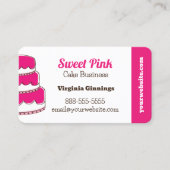 Carte De Visite Gâteaux Sur Mesure Boulangerie Rose Menu Saveurs (Devant)