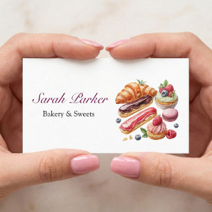 Carte De Visite Gâteaux sur mesure simples Boulangerie pâtisserie 