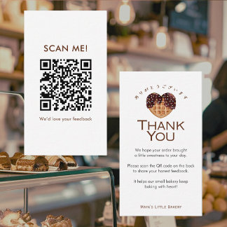 Carte De Visite Gaufre au Chocolat en Forme de Cœur Laissez un Avi