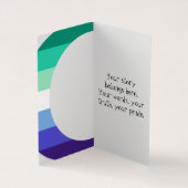 Carte De Visite Gay MLM Pride Crescent Moons Greeting Card (Intérieur)