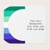 Carte De Visite Gay MLM Pride Crescent Moons Greeting Card (Intérieur déplié)