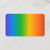 Carte De Visite Gay Rainbow Heart LGBTQ Pro (Dos)