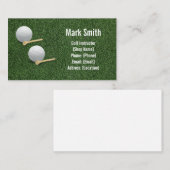 Carte De Visite Gazon de golf vert (Devant / Derrière)