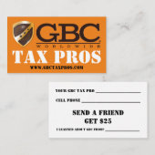 Carte de visite GBC + ENVOYER UN AMI (Devant / Derrière)