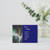 Carte De Visite GEA, MYRTLE ET EAU bleu rose blanc vert brun (Debout devant)