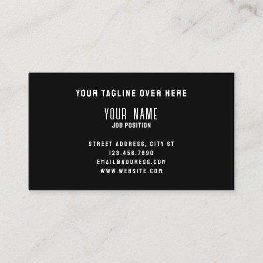 Carte De Visite Géant audacieux Couverture de devis Bonjour (Dos)