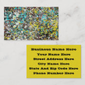Carte De Visite Geared Toward Abstract Art Design Lover (Devant / Derrière)
