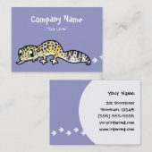 Carte De Visite Gecko de léopard de bande dessinée (Devant / Derrière)