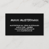 Carte De Visite Gecko de sourire sur les points noirs + votre (Dos)