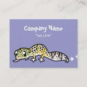 Carte De Visite Gecko léopard cartoon
