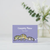 Carte De Visite Gecko léopard cartoon (Debout devant)