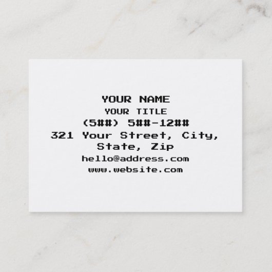 CARTE DE VISITE GEEK BINAIRE (Dos)