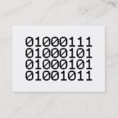 CARTE DE VISITE GEEK BINAIRE (Devant)
