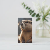 Carte De Visite geek de marmotte (Debout devant)