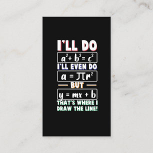 Carte De Visite geek des mathématiques Enseignant des mathématique