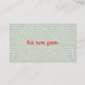 Carte De Visite Geek Web Developer Informatique Codes binaires (Devant)